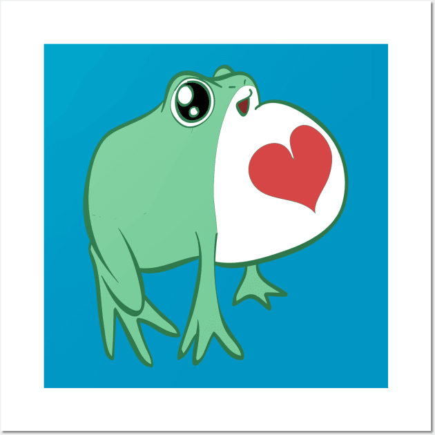 Green Love Frog Wall Art by saradaboru